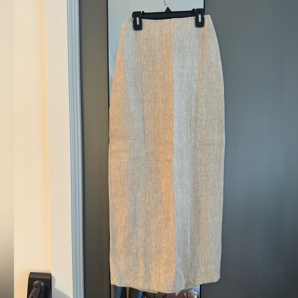 DISSH WILLOW NATURAL LINEN LONG SKIRT - 2 / NATURAL - Picture 2 of 3